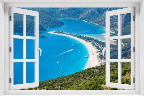 Fototapeta Naklejka Na Ścianę Okno 3D - aerial view of Blue Lagoon in Oludeniz, Turkey