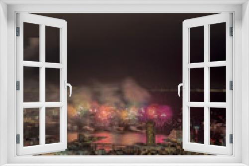 Fototapeta Naklejka Na Ścianę Okno 3D - 市章山から望むみなと神戸海上花火大会