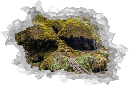 Wodospady parasolki w kanionie Hunot