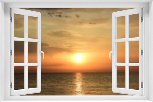 Fototapeta Naklejka Na Ścianę Okno 3D - Sonnenaufgang am Meer