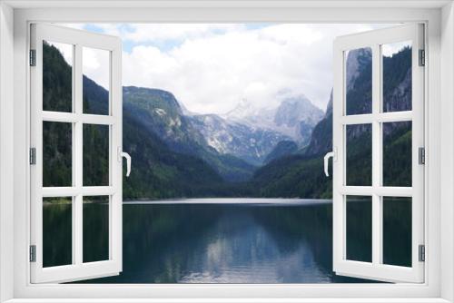 Fototapeta Naklejka Na Ścianę Okno 3D - bergsee panorama