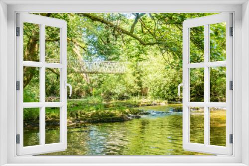 Fototapeta Naklejka Na Ścianę Okno 3D - Upper reaches of the River Severn in the Llanidloes countryside, Wales