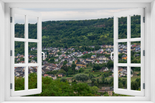 Fototapeta Naklejka Na Ścianę Okno 3D - Oberbillig Trier Mosel Panorama Sommer