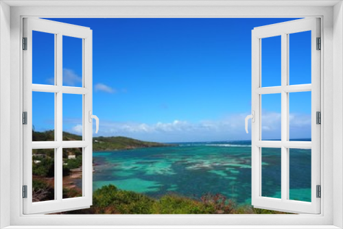 Fototapeta Naklejka Na Ścianę Okno 3D - tropical island in the sea blue sky