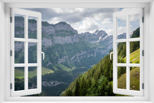 Fototapeta Naklejka Na Ścianę Okno 3D - Amazing landscape and nature in the Swiss Alps at Alpstein Switzerland