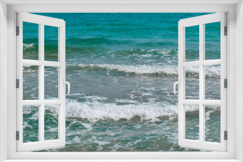 Fototapeta Naklejka Na Ścianę Okno 3D - Beautiful mediterranean waves sea, Cyprus