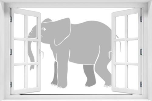 Fototapeta Naklejka Na Ścianę Okno 3D - elefant - vector