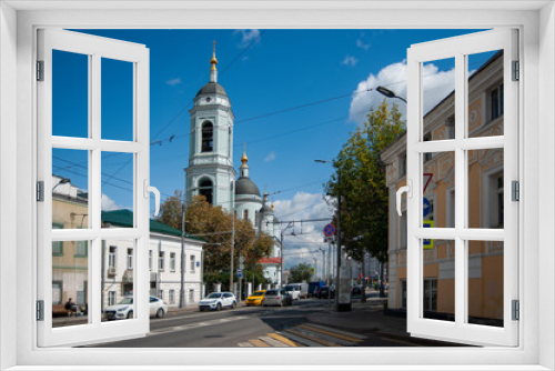 Fototapeta Naklejka Na Ścianę Okno 3D - The streets of Rogozhskaya Sloboda, which originated in the 16th century, preserved the spirit of old Moscow. Many houses, like churches, were built in the 18th – 19th centuries.