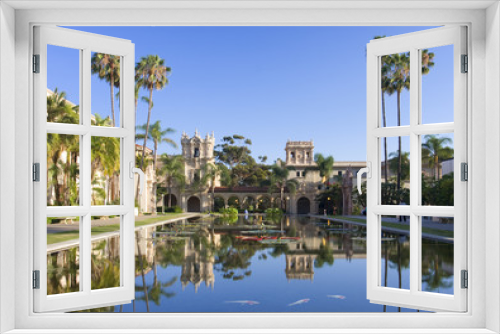 Fototapeta Naklejka Na Ścianę Okno 3D - Balboa Park, buildings reflections, San Diego