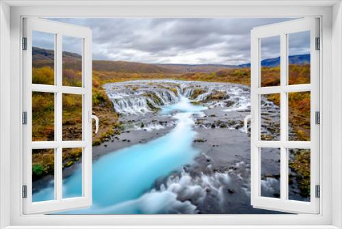 Fototapeta Naklejka Na Ścianę Okno 3D - Bruarfoss - unique Iceland waterfall. Colorful scene in South Iceland, Europe.