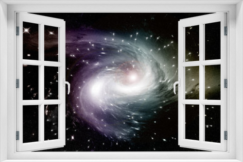 Fototapeta Naklejka Na Ścianę Okno 3D - galaxy in a free space. 3D rendering