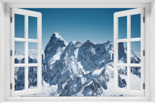 Fototapeta Naklejka Na Ścianę Okno 3D - Snow covered French Alps