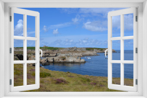 Fototapeta Naklejka Na Ścianę Okno 3D - Ouessant island, calgrac'h baie and Keller island, Brittany, France