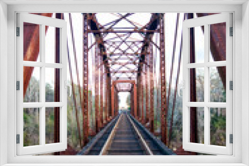 Fototapeta Naklejka Na Ścianę Okno 3D - railroad bridge