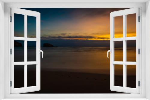 Fototapeta Naklejka Na Ścianę Okno 3D - Perranporth Beach Cornwall Sunset