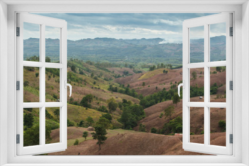 Fototapeta Naklejka Na Ścianę Okno 3D -  Cutting wood Mountain landscape nature