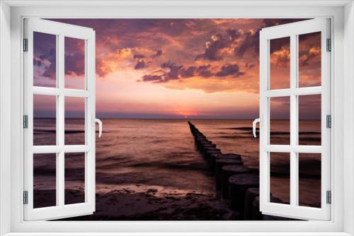 Fototapeta Naklejka Na Ścianę Okno 3D - Sonnenuntergang an der Ostsee 24