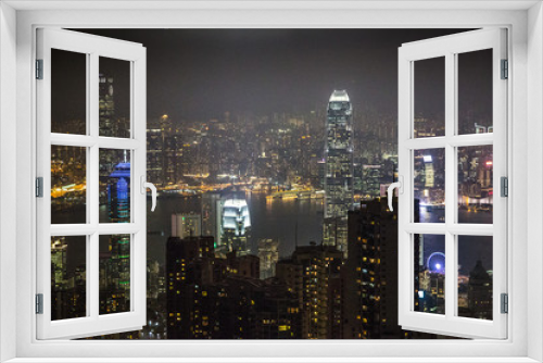 Fototapeta Naklejka Na Ścianę Okno 3D - Hong Kong city, the streets and the river