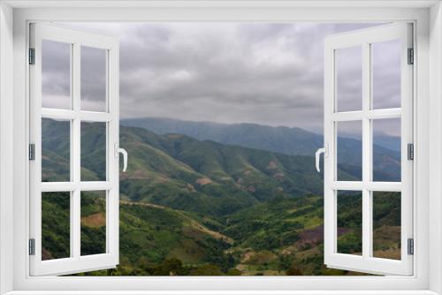 Fototapeta Naklejka Na Ścianę Okno 3D - Vue sur les montagnes vietnamiennes du Nord