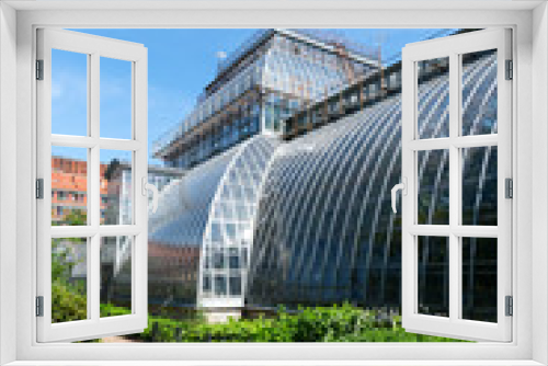 Fototapeta Naklejka Na Ścianę Okno 3D - Großes Glasshaus Botanischer Garten, Sankt Petersburg, Russland