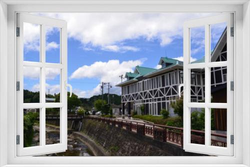 Fototapeta Naklejka Na Ścianę Okno 3D - 明知町　町並