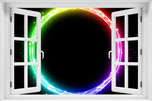 Fototapeta Naklejka Na Ścianę Okno 3D - Rainbow circle (line)