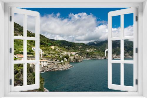 Fototapeta Naklejka Na Ścianę Okno 3D - Amalfi Coast  from Villa Rufolo gardens in Ravello, Campania, Italy