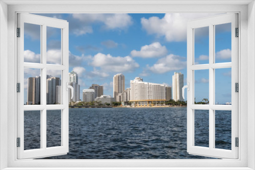 Fototapeta Naklejka Na Ścianę Okno 3D - Miami, Florida, USA - May 30, 2019: View of Miami skyline on a sunny day