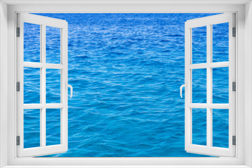 Fototapeta Naklejka Na Ścianę Okno 3D - sea wavy ripple blue water surface natural fresh simple background view