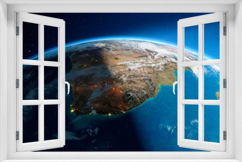 Fototapeta Naklejka Na Ścianę Okno 3D - Detailed Earth. South Africa