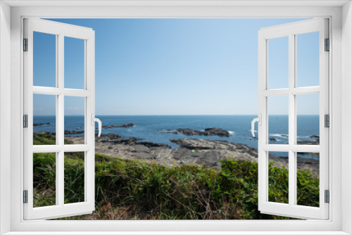 Fototapeta Naklejka Na Ścianę Okno 3D - 城ヶ島 緑と海の絶景