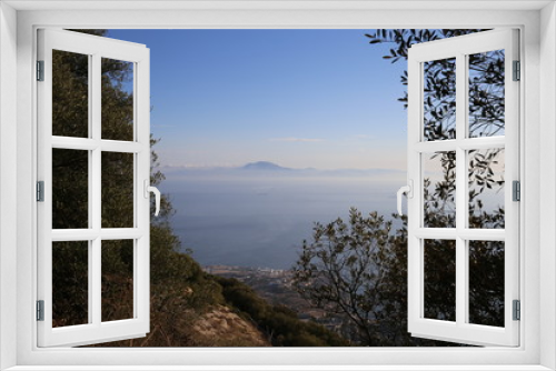 Fototapeta Naklejka Na Ścianę Okno 3D - view from the top of mountain gibraltar