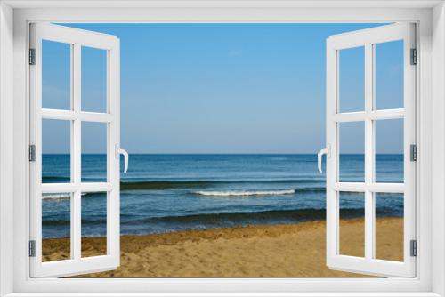 Fototapeta Naklejka Na Ścianę Okno 3D - sandy shore of the calm Adriatic sea