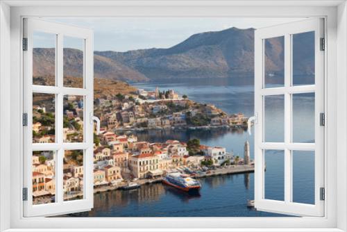 Fototapeta Naklejka Na Ścianę Okno 3D - Symi Town, Symi Island, Dodecanese Islands, Greece