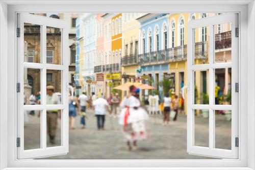 Fototapeta Naklejka Na Ścianę Okno 3D - Terreiro de Jesus Square, Pelourinho area of Salvador da Bahia, considered by UNESCO to be the most important grouping of 17th & 18th Century Colonial Architecture in the Americas, Brazil 