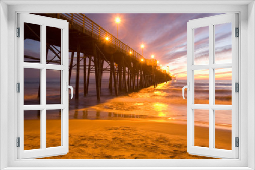 Fototapeta Naklejka Na Ścianę Okno 3D - Sunset Oceanside Pier, Oceanside, North of San Diego, California, USA