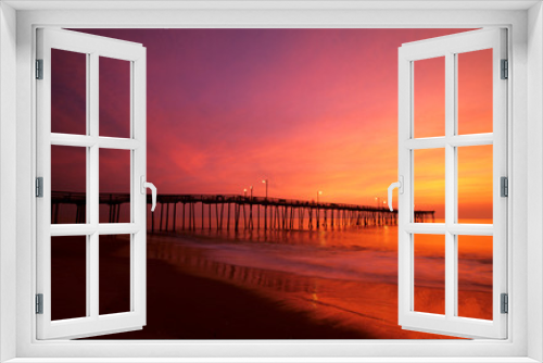 Fototapeta Naklejka Na Ścianę Okno 3D - FIshing pier at sunrise Nags Head , North Carolina, USA, North America