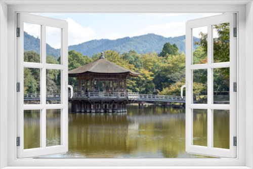 Fototapeta Naklejka Na Ścianę Okno 3D - 奈良公園　浮見堂