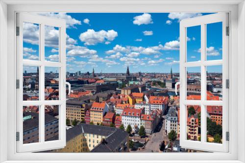 Fototapeta Naklejka Na Ścianę Okno 3D - Top view of the central area in Copenhagen.