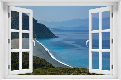 Fototapeta Naklejka Na Ścianę Okno 3D - Spiaggia di Nonza, Cap Corse, Corsica