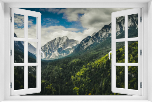 Fototapeta Naklejka Na Ścianę Okno 3D - Triglav mountains in triglav national park, part of Julian Alps in Slovenia.