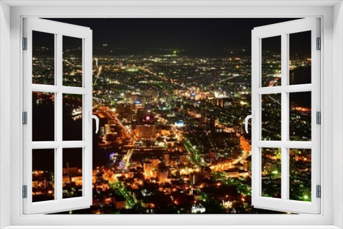 Fototapeta Naklejka Na Ścianę Okno 3D - 函館山展望台から見た函館市内の夜景＠北海道