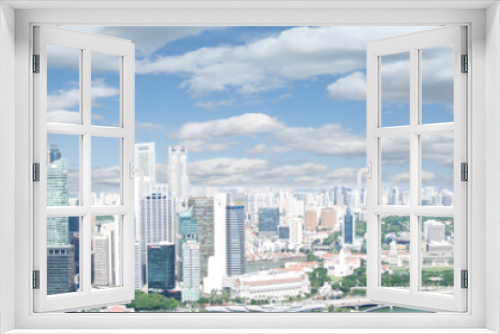 Fototapeta Naklejka Na Ścianę Okno 3D - Singapore skyline panorama in a beautiful sunny day