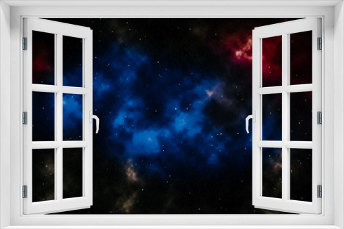 Fototapeta Naklejka Na Ścianę Okno 3D - Blue Universe milky way space galaxy with stars and nebula for background. - Illustration