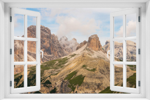 Fototapeta Naklejka Na Ścianę Okno 3D - Sextner Dolomiten bei den drei Zinnen in Italien
