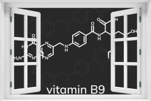 Folic acid or vitamin b9 chemical formula