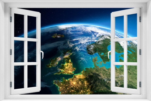 Fototapeta Naklejka Na Ścianę Okno 3D - Detailed Earth. United Kingdom and the North Sea