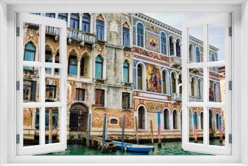 Fototapeta Naklejka Na Ścianę Okno 3D - uralter palazzo barbarigo am canal grande in venedig, italien