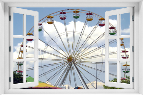 Fototapeta Naklejka Na Ścianę Okno 3D - ferris wheel