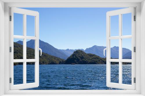 Fototapeta Naklejka Na Ścianę Okno 3D - view of Te Anau lake, Fiordland region, New Zealand